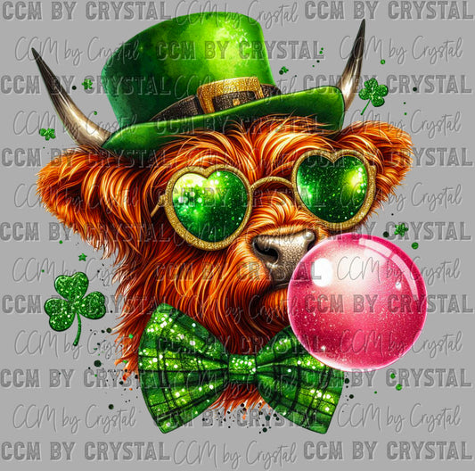 St. Patrick's Day Cow Bubble Ready to Press DTF Transfers Sublimation Transfers