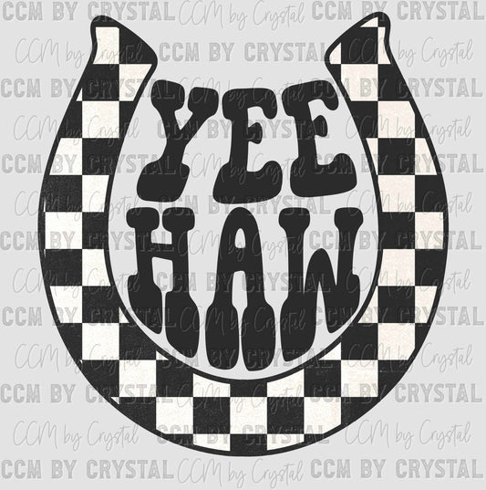 Horseshoe Yee Haw Western Ready to Press Transfer