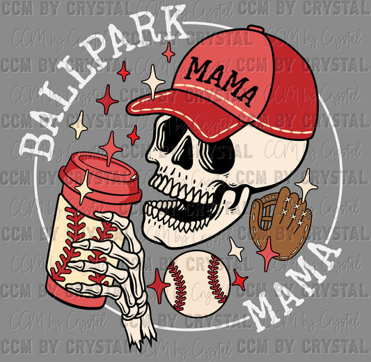 Ball Park Mama White Ready to Press Transfer
