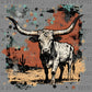 Western Longhorn Ready to Press Instant Peel DTF Transfers Sublimation Transfers