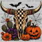Western Halloween Cow Skull Ready to Press Transfer DTF Transfer Sublimation Transfer