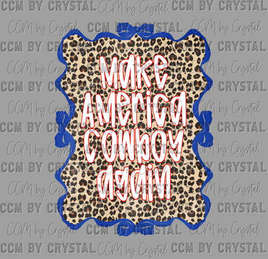 America Cowboy Again Patriotic 4th of July Ready to Press Instant Peel DTF Transfers Sublimation Transfers
