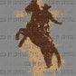 Western Cowboy Cross Ready to Press Instant Peel DTF Transfers Sublimation Transfers