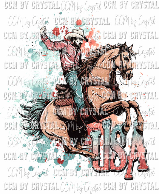 Feelin Free in the USA Pocket Sleeve Fourth of July Patriotic Western Ready to Press Transfer