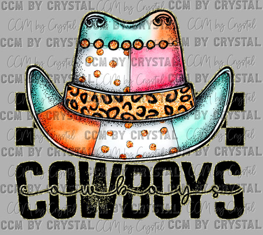 Cowboys Cartoon Mascot Ready to Press Transfer DTF Transfer Sublimation Transfer