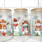 Christmas Cowboy Snowman UV Transfer 16oz Libby Glass Can Wrap Ready to Apply (Copy)