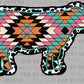 Aztec Cow Distressed Western Ready to Press Transfer DTF Transfer Sublimation Transfer
