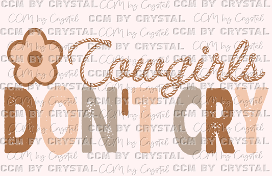 Western Cowgirls Don't Cry Ready to Press Transfer