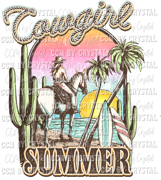 Cowgirl Summer BOHO Western Ready to Press Transfer