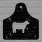 Distressed Cow Tag Western Rodeo Ready to Press Instant Peel DTF Transfers Sublimation Transfers