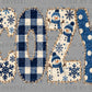Cozy Blue White Christmas Ready to Press DTF Transfers