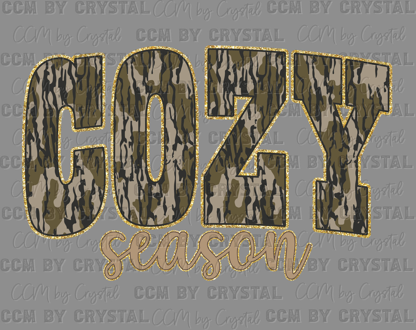 Cozy Season Camo UV DTF Transfer Sticker UV Transfer Ready to Apply