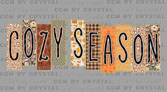 Cozy Season Fall Thanksgiving Ready to Press Transfer DTF Transfer Sublimation Transfer
