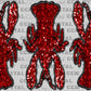 Crawfish Faux Sequins Ready to Press Transfer DTF Transfer Sublimation Transfer
