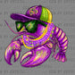 Mardi Gras Crawfish Ready to Press Instant Peel DTF Transfers Sublimation Transfers