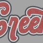 Creek Approximately 11" wide 3 Color Spangle Transfer