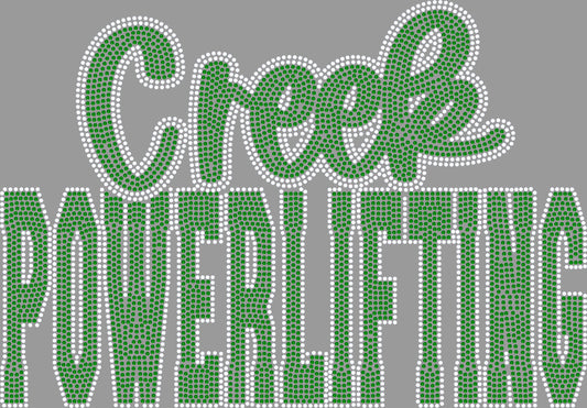 Creek Powerlifting Approximately 11" wide Spangle Transfer