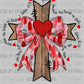 Valentines Day Cross Christian Ready to Press Transfer DTF Transfer Sublimation Transfer