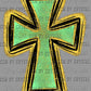 Colorful Jesus Cross Pocket Ready to Press Transfer DTF Transfer Sublimation Transfer