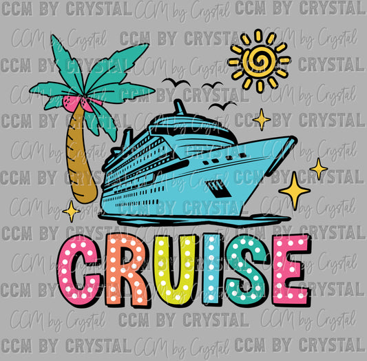 Cruise Summer Ready to Press Transfer DTF Transfer Sublimation Transfer