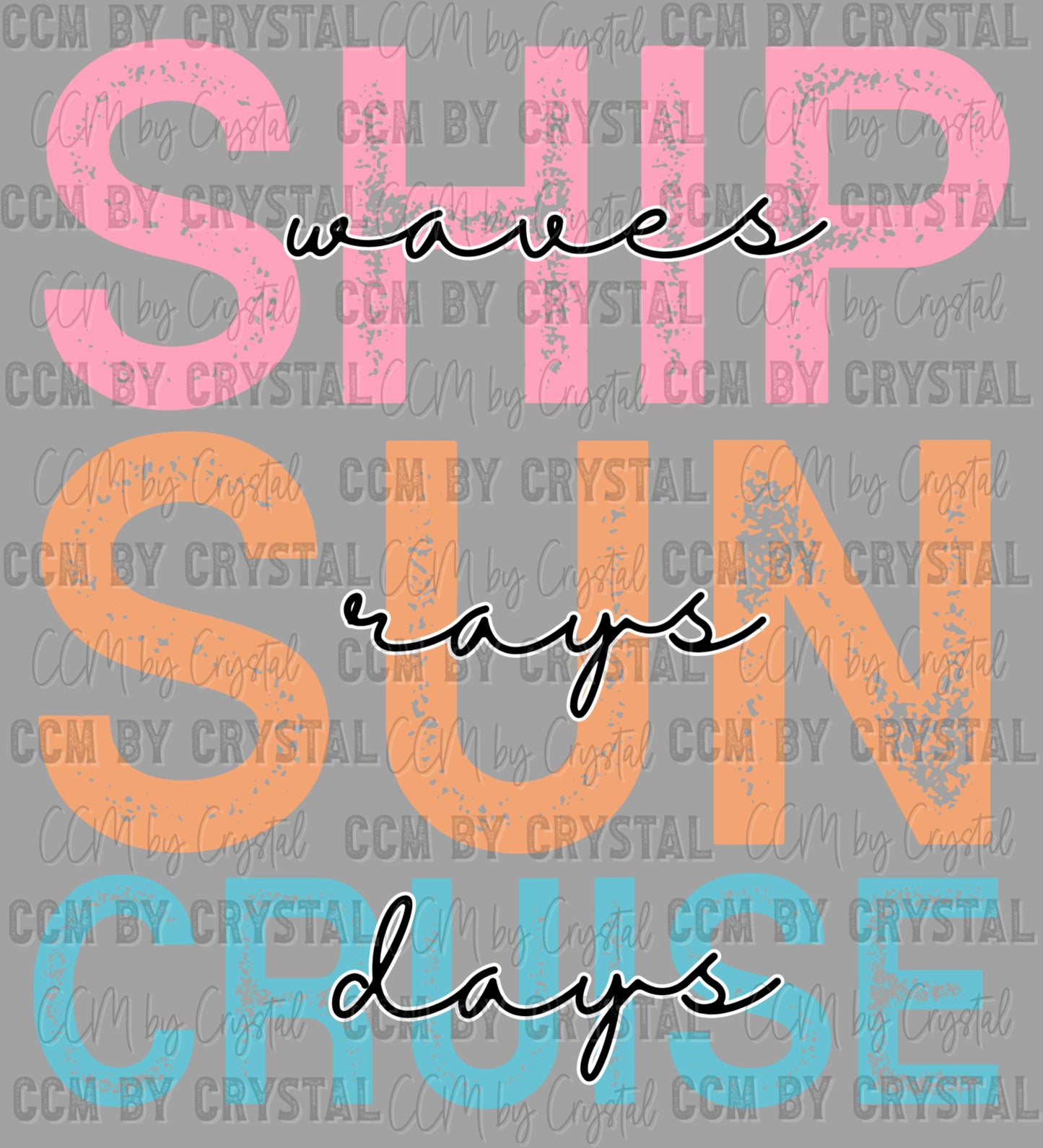 Cruise Days Ready to Press DTF Transfers Sublimation Transfers