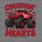 Crushing Hearts Valentines Day Monster Truck Ready to Press DTF Transfers Sublimation Transfers