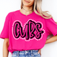 Cubs Doodle Mascot Ready to Press Transfer DTF Transfer Sublimation Transfer