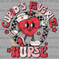 Distressed Cupid's Favorite Nurse Valentines Day Ready to Press Transfer DTF Transfer Sublimation Transfer
