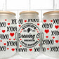 Cupid's Brewing Co XOXO Valentine's Day UV DTF Transfer 16oz Libby Glass Can Wrap Ready to Apply