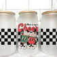 Cup of Cheer Christams UV DTF Transfer 16oz Libby Glass Can Wrap Ready to Apply