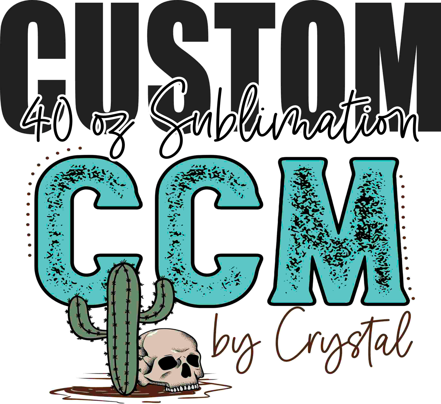 Custom 40oz Top and Bottom Sublimation Transfer Ready to Apply