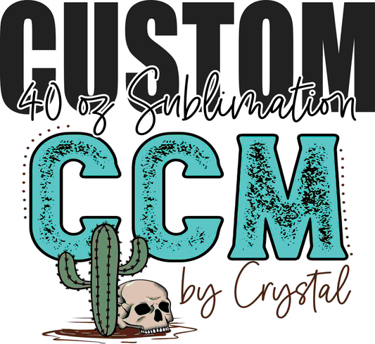 Custom 40oz Top and Bottom Sublimation Transfer Ready to Apply