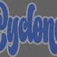 Cyclones 2-Color Approximately 11" wide Spangle Transfer