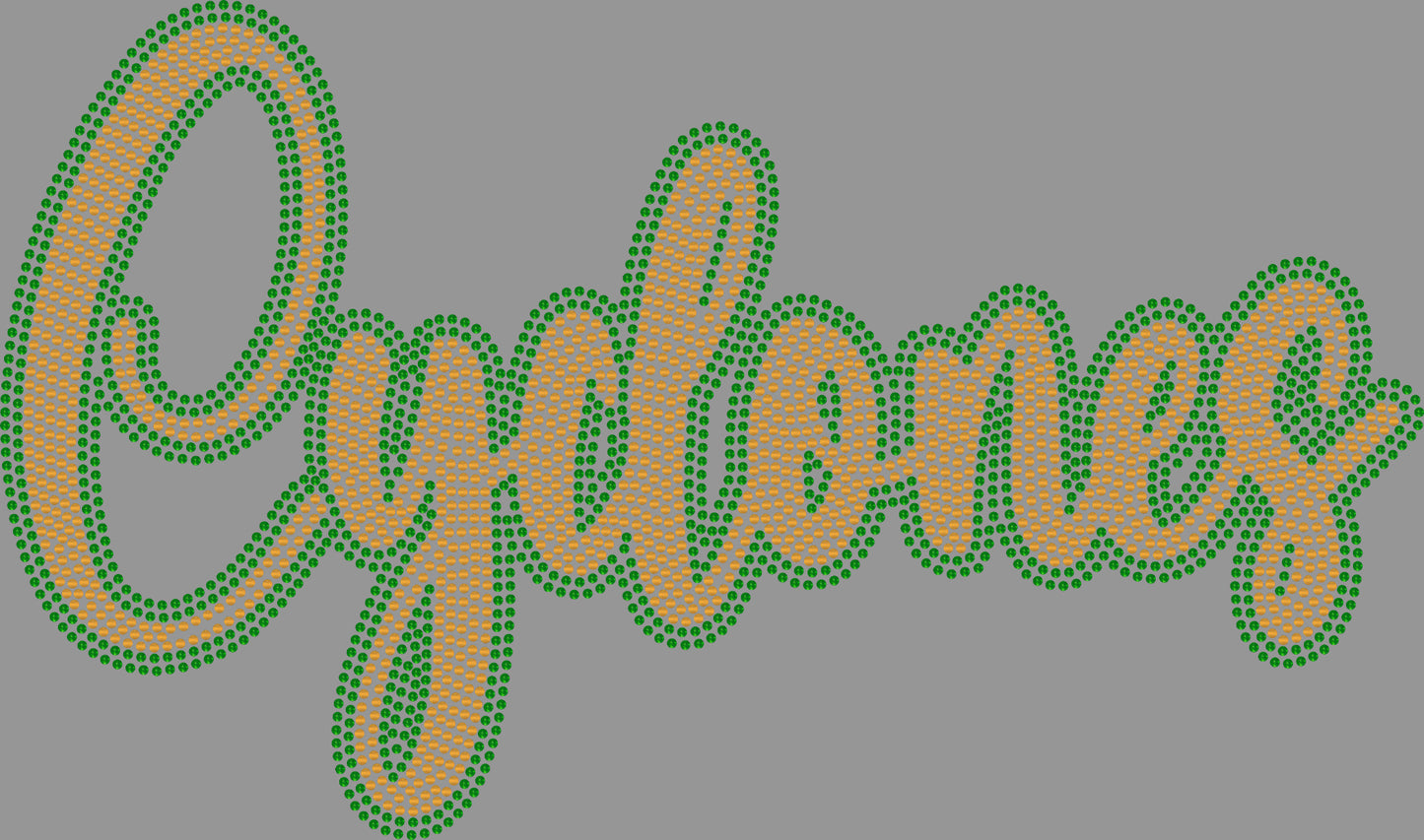 Cyclones 2-Color Approximately 11" wide Spangle Transfer