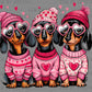 Dachshunds Valentines Day Ready to Press Transfer DTF Transfer Sublimation Transfer