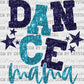 Dance Mama Navy and Teal Faux Sequins Ready to Press Transfer