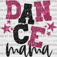 Dance Mama Pink and Black Faux Sequins Ready to Press Transfer