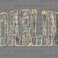 Darlin Camo Clean White Outline Ready to Press DTF Transfers Sublimation Transfers