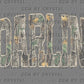 Darlin Camo Distressed White Outline Ready to Press DTF Transfers Sublimation Transfers