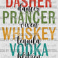 Christmas Reindeer and Vodka Ready to Press Transfer DTF Transfer Sublimation Transfer