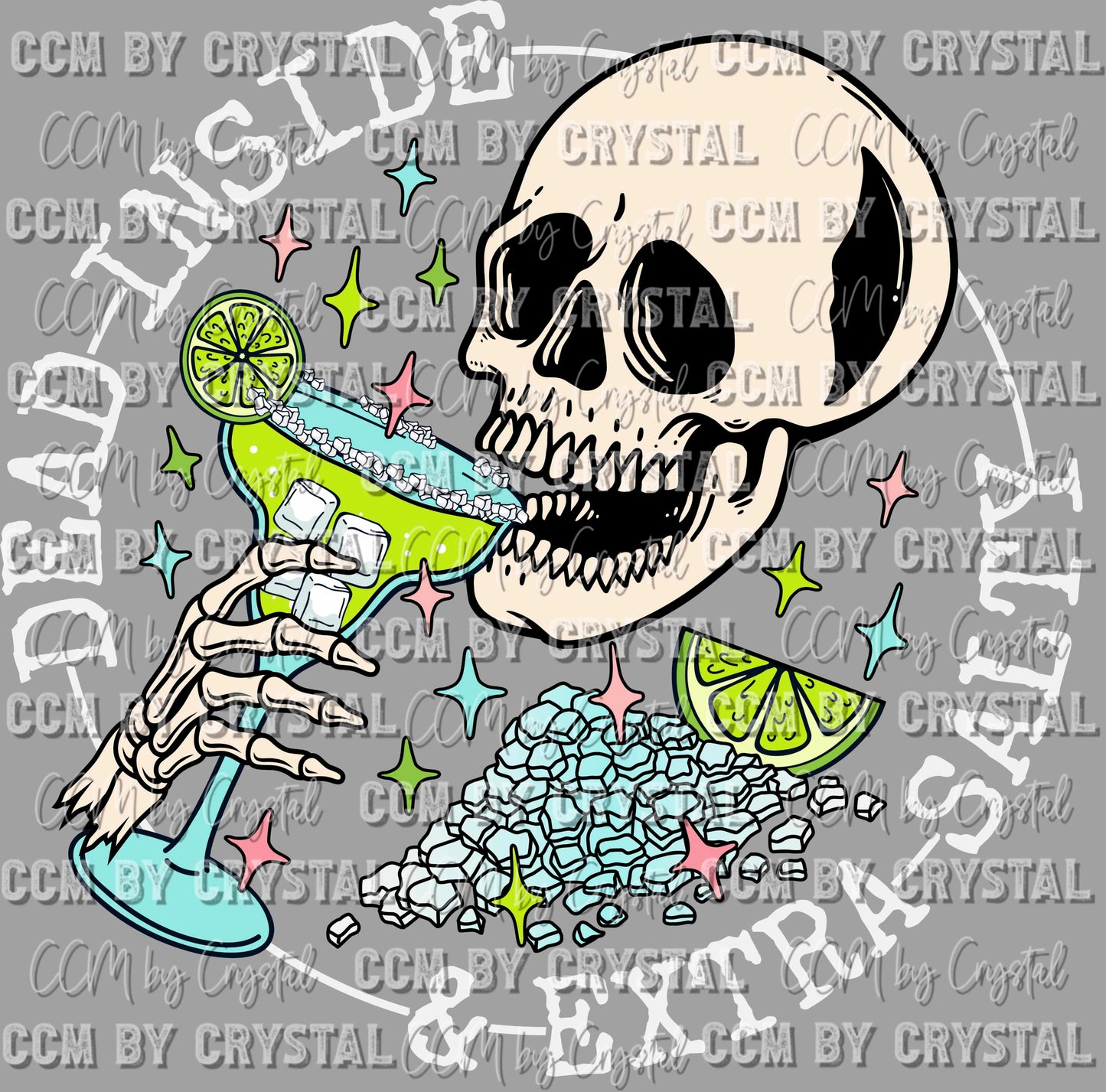 Dead Inside and Extra Salty Ready to Press Transfer DTF Transfer Sublimation Transfer