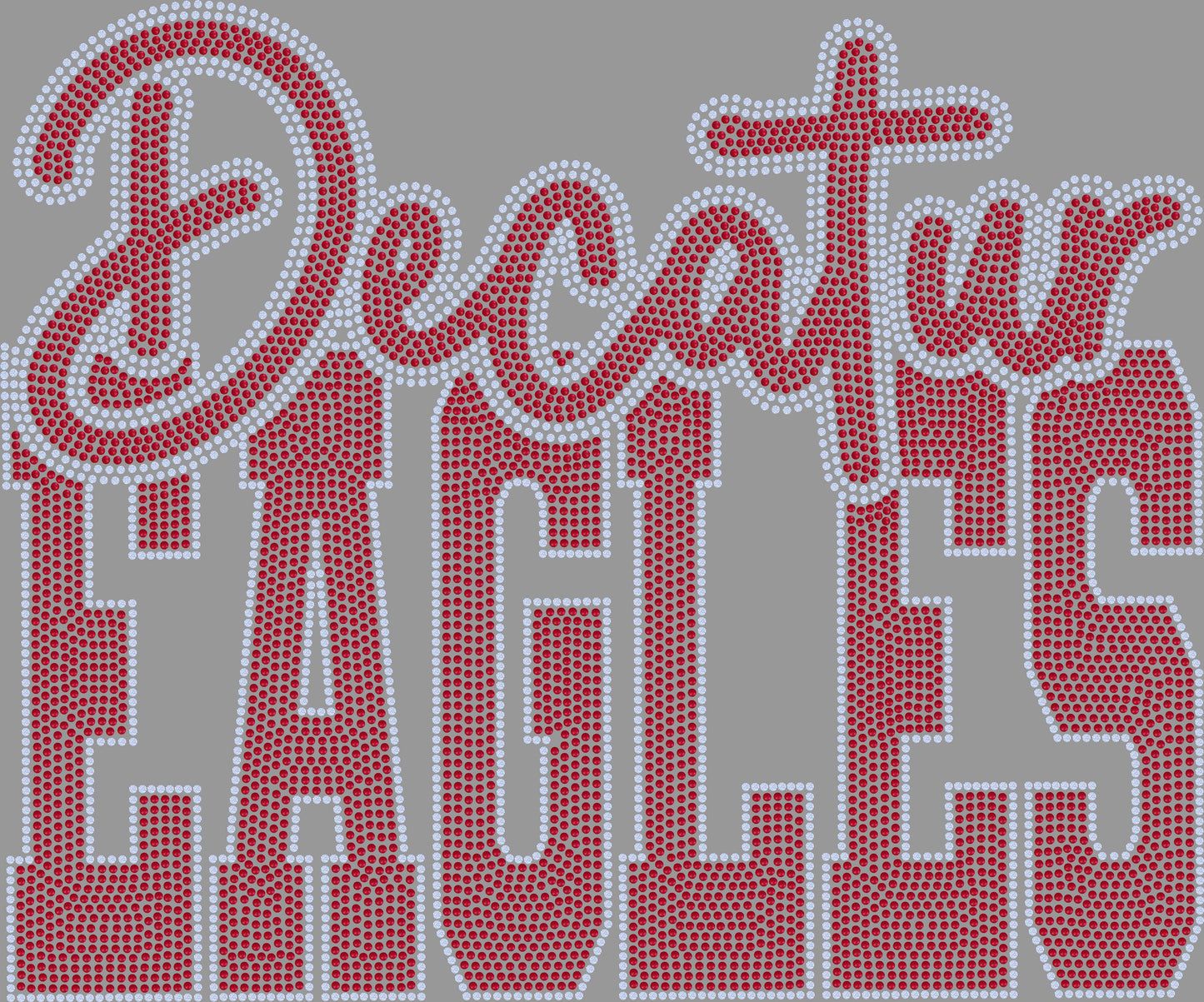 Decatur Eagles 2-Color Approximately 11" wide Spangle Transfer