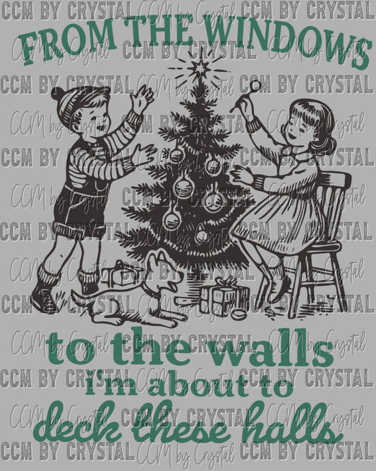 Deck the Halls Christmas UV DTF Transfer Sticker UV Transfer Ready to Apply