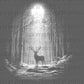 Mystical Deer Christmas Ready to Press Transfer Instant Peel DTF Transfer