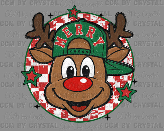 Boy Reindeer Christmas UV DTF Transfer Sticker UV Transfer Ready to Apply