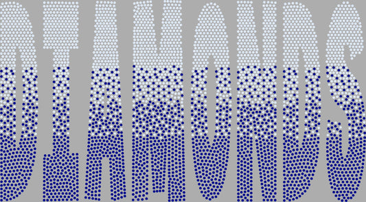 Diamonds Ombre 2-Color Approximately 11" wide Spangle Transfer