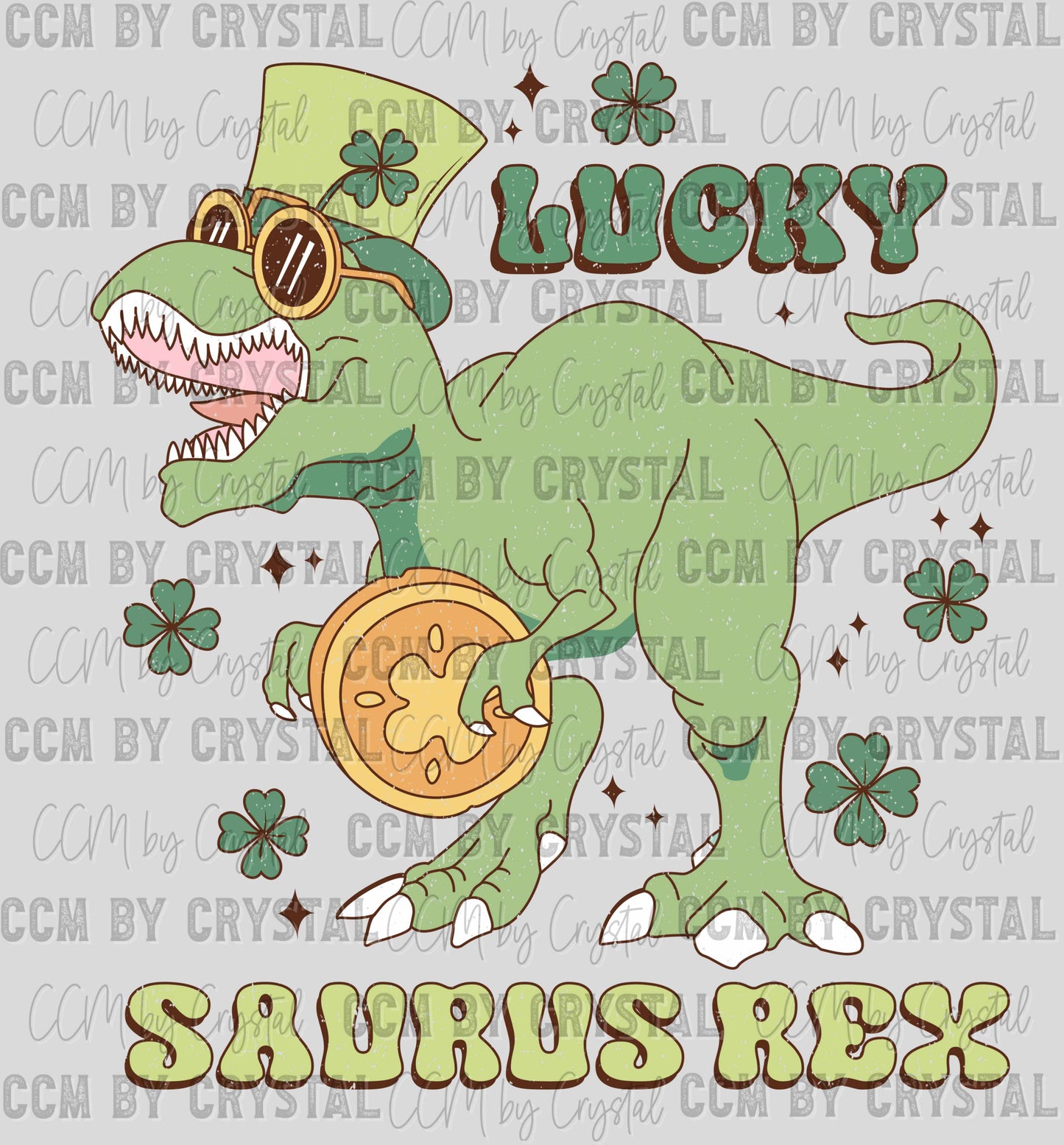 Copy of St. Patrick's Day Dino Ready to Press Transfer