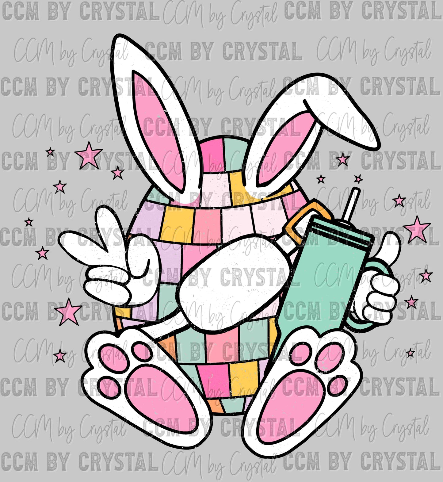 Easter Disco Egg Ready to Press Transfer