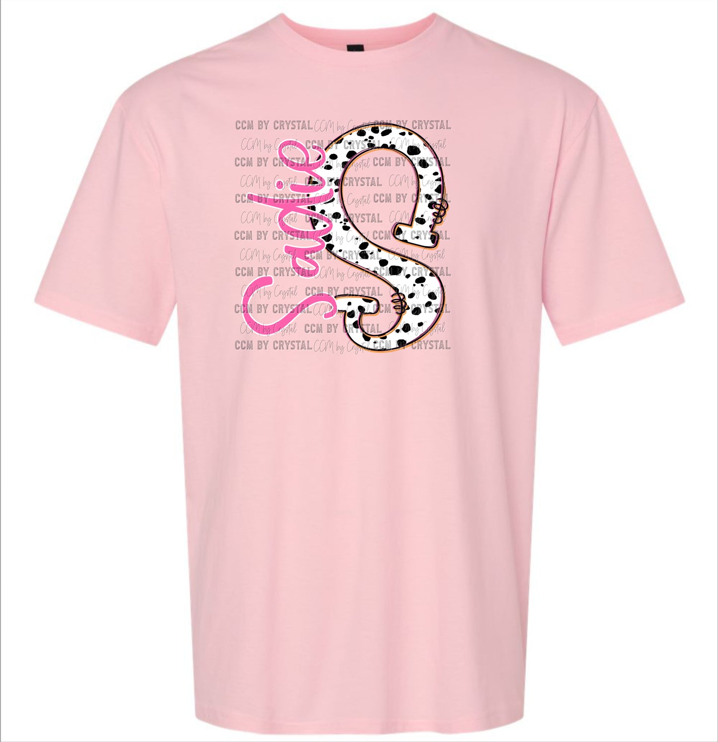Personalized Girl Letter and Name T-Shirt HC