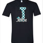 Personalized Boy Letter and Name T-Shirt HC